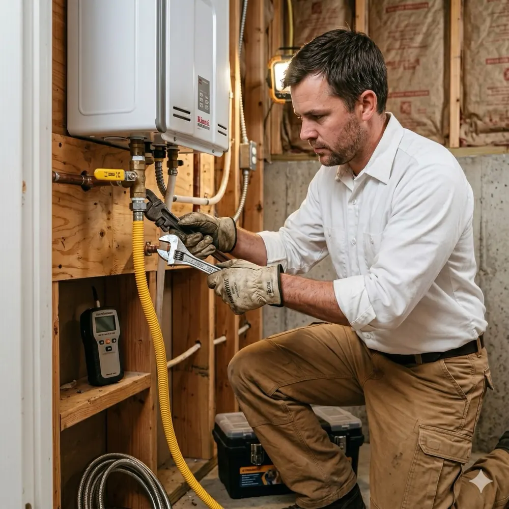 Gas line connection for appliances